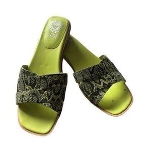 Vince Camuto Lime Snake Print Women's Sandals